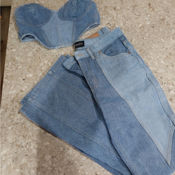 RETROFETE Enzo denim top and Rafael patchwork jeans - Picture 5 of 5